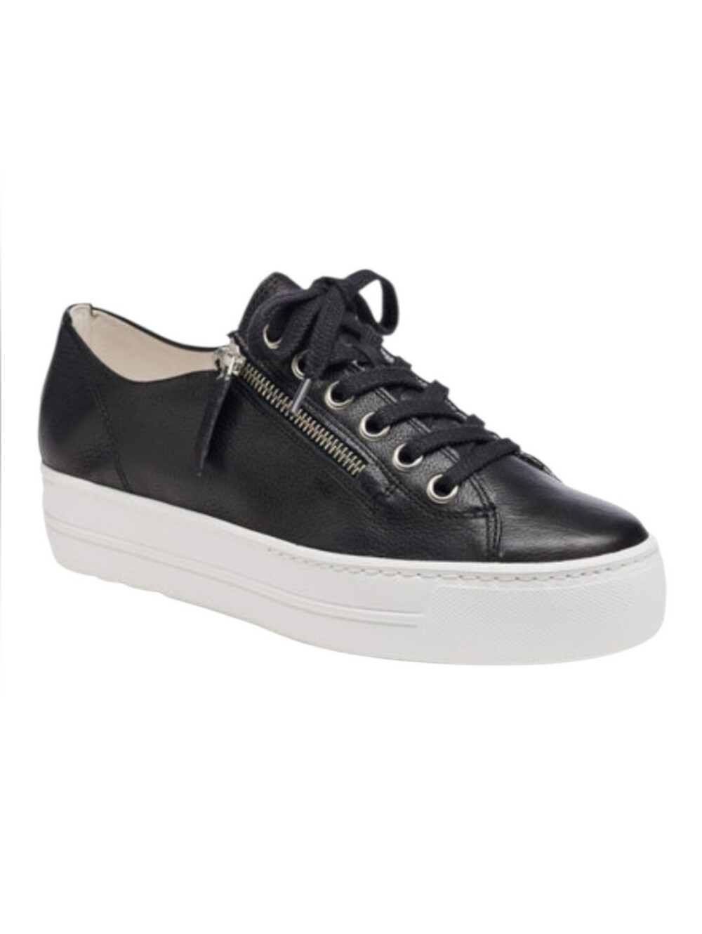 Paul Green Leather Skylar Lace Up Zip Platform Sneakers HTF Rare Sz 11